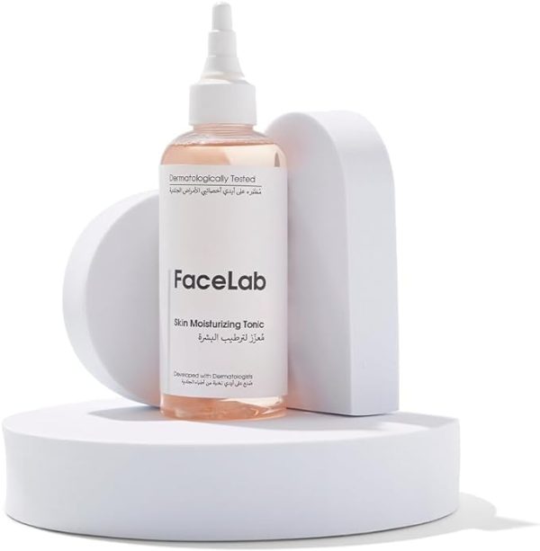 FaceLab skin moisturizing tonic with backdrop